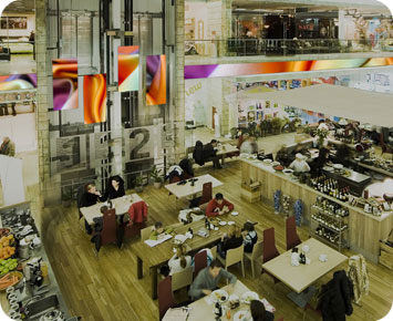 Colors in Motion Retail Atrium